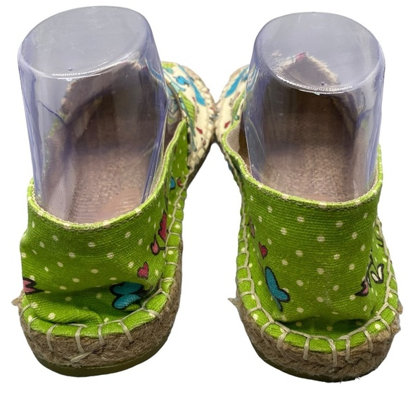 Cotto Owl Print Canvas Espadrille EU 41 Green White Blue - Picture 4 of 7